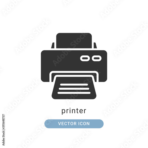 printer icon vector illustration. printer icon glyph design.
