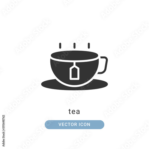 tea icon vector illustration. tea icon glyph design.