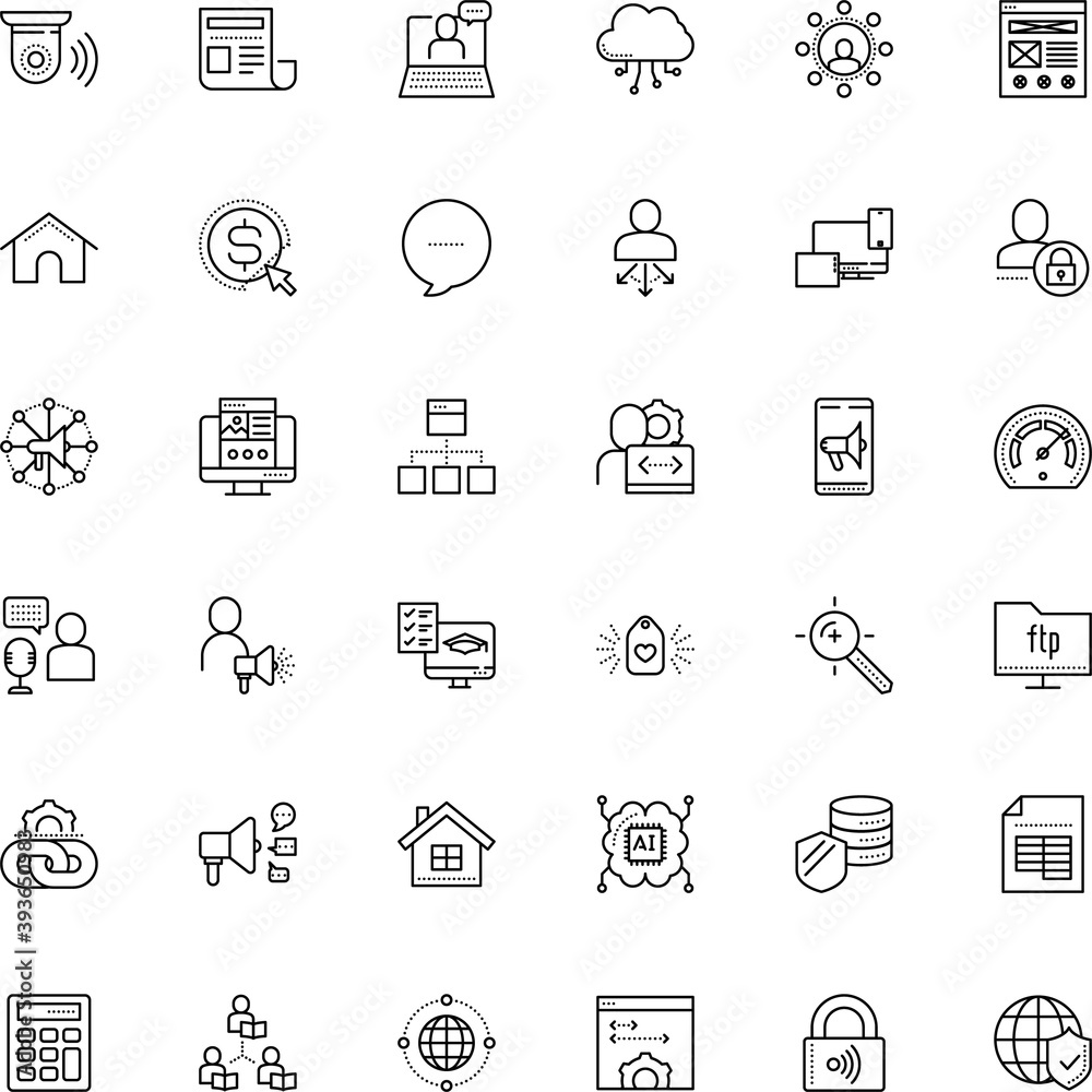 internet vector icon set such as: questionnaire, mind, choice, png, linked, behaviour, economy, learn, landing, source, monitoring, calculate, buy, calculator, excel, experience, cost, discussion
