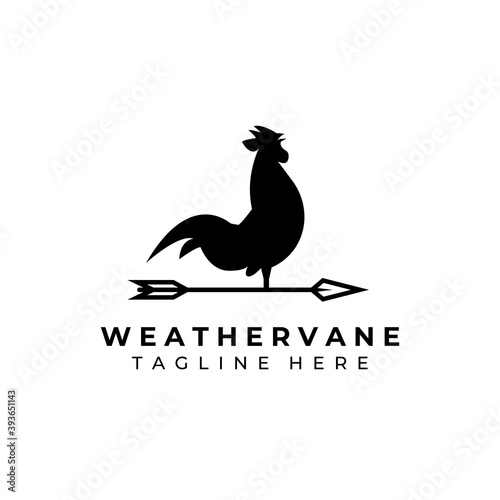Weather vane, wind vane logo vector illustration template design, simple weathercock logo