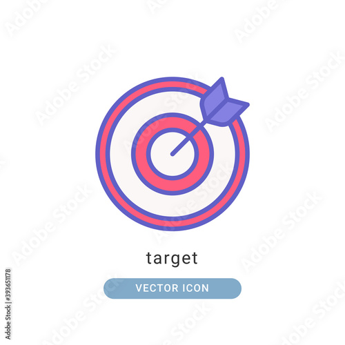 target icon vector illustration. target icon lineal color design.