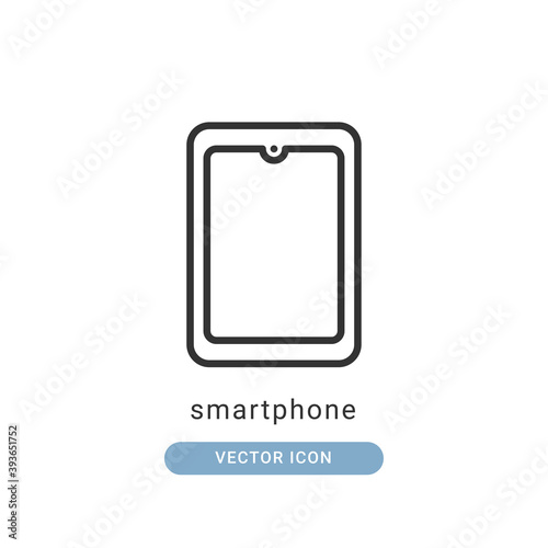 smartphone icon vector illustration. smartphone icon outline design.