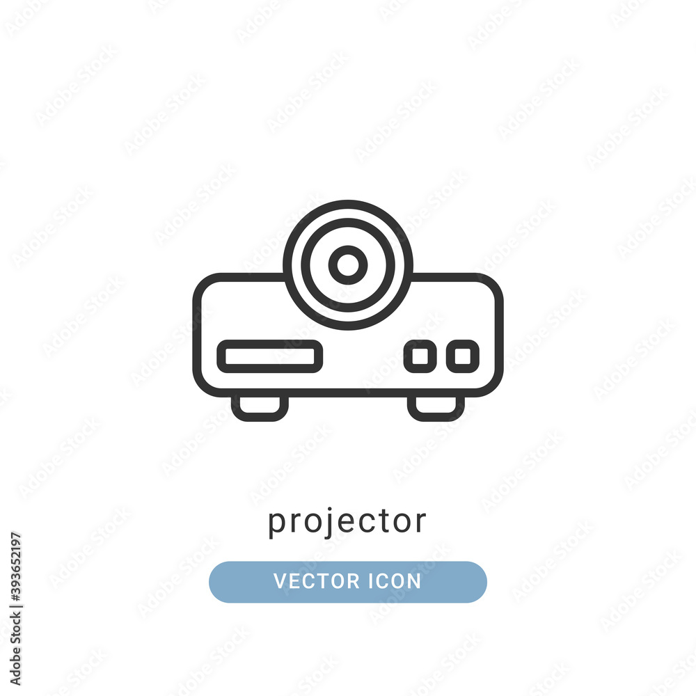 projector icon vector illustration. projector icon outline design.
