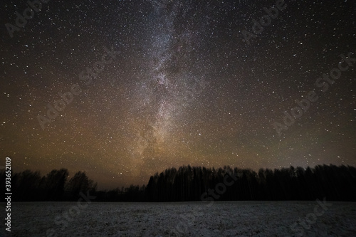the bright milky way sits beautifully against the clear night sky