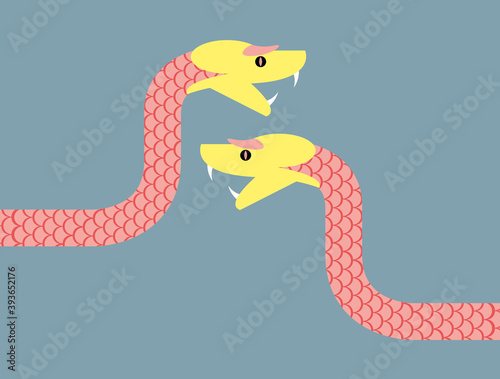 Canvas Print Two snakes