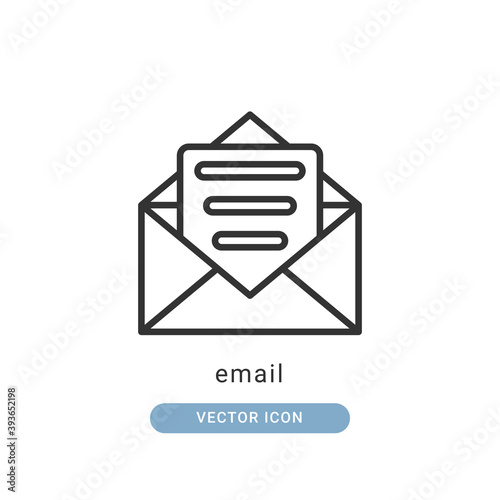 email icon vector illustration. email icon outline design.