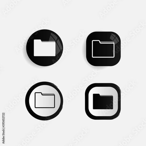 Set of modern file manager icon collection design isolated
