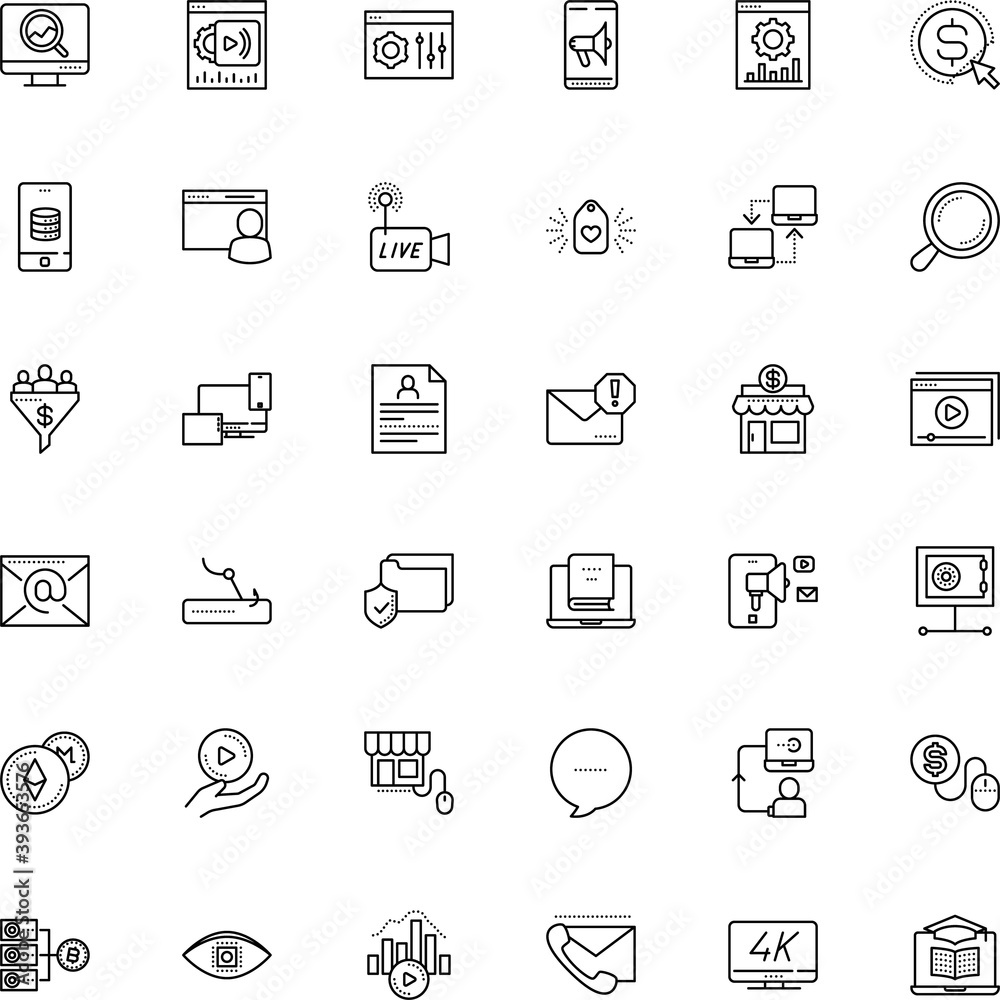 internet vector icon set such as: hosting, steal, building, trendy, boutique, purchase, circuit, supermarket, discovery, sms, cap, cracker, object, e-mail, backup, virtual, networking, privacy