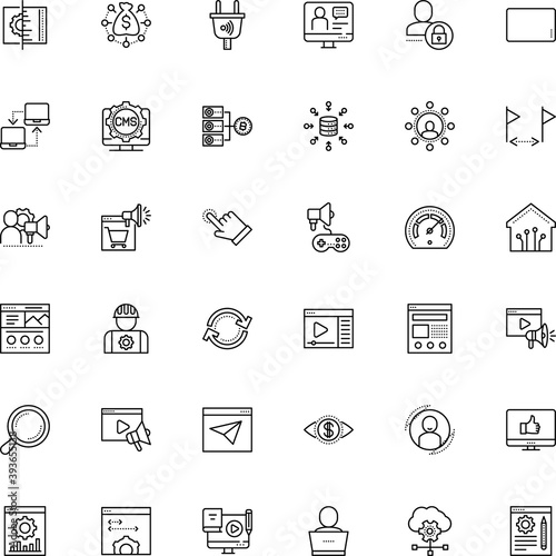 internet vector icon set such as: partner, entertainment, padlock, device, bitcoin, aggregation, speed, adjustable, end, image, silhouette, team, donation, security, designer, crowd, referral