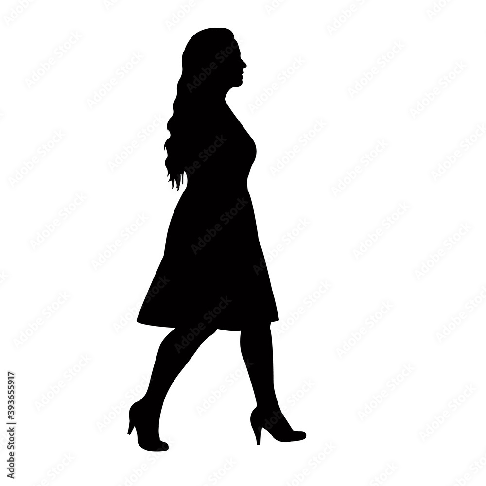 a woman body silhouette vector