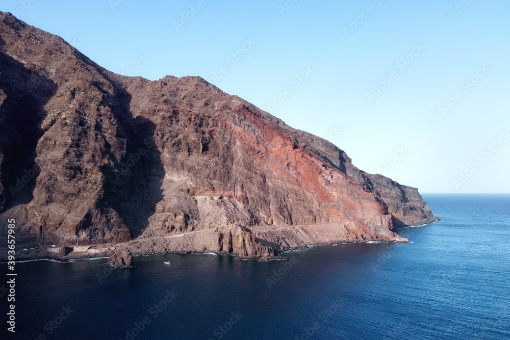Aerial view of El hierro island, Canary Islands Spain. High quality photo