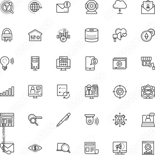 internet vector icon set such as: corporate, blockchain, wireframe, protect, undesirable, user, sticker, lamp, improvement, portal, bulb, watch, browser, per, junk, close, engine, reel, unlimited