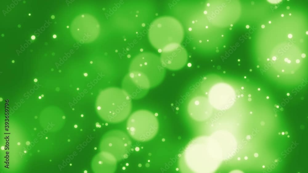 green energy moving particles background animation