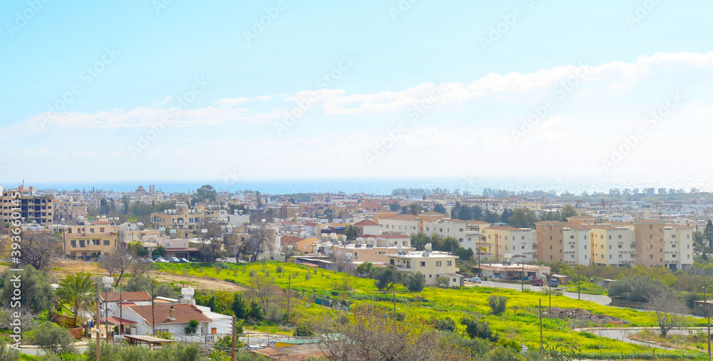 Paphos panoramic skyline city Cyprus