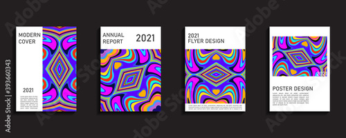 Cover design with multicolored shape element background. Abstract modern design. Vector template for annual reports, posters, flyers and book covers.