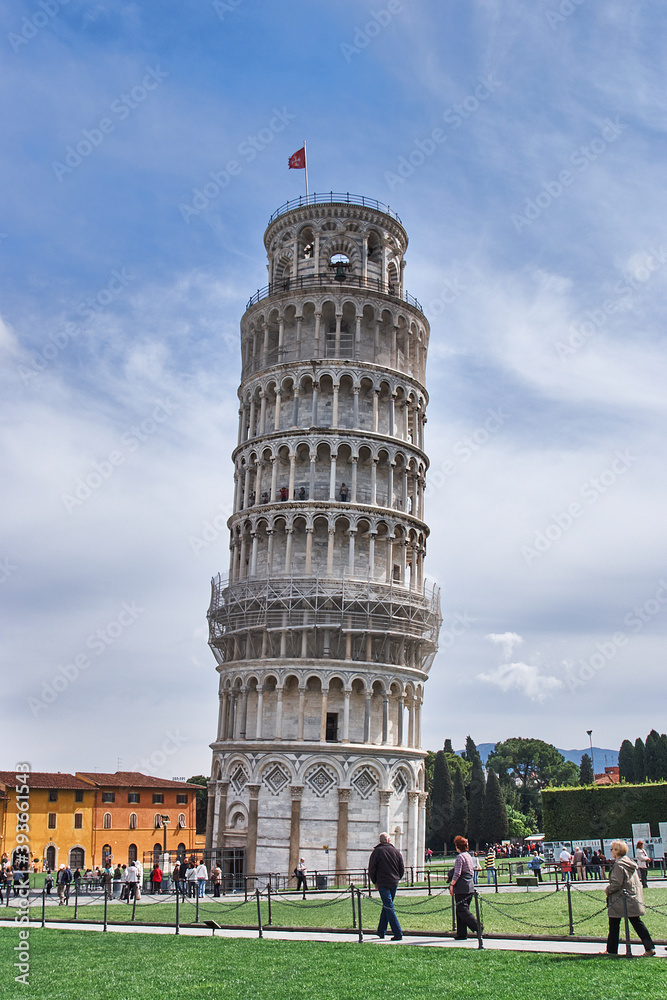 Leaning Tower of Pisa in the Tuscany region, Italy