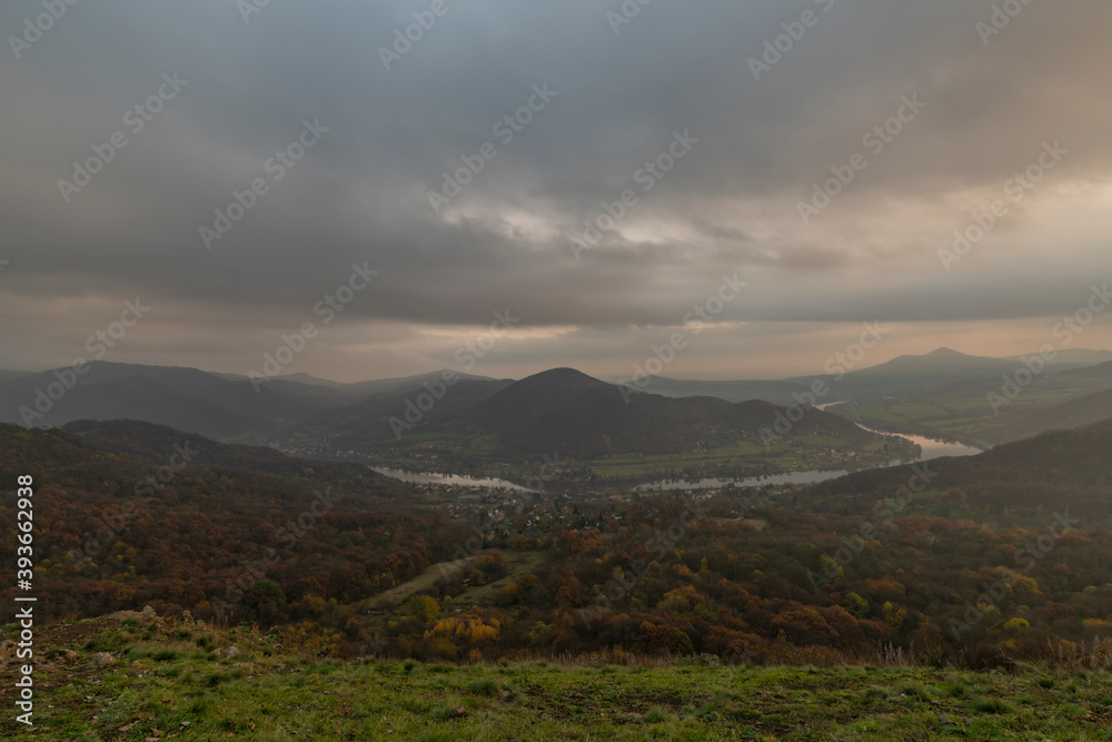 Skalky view point over valley of river Labe