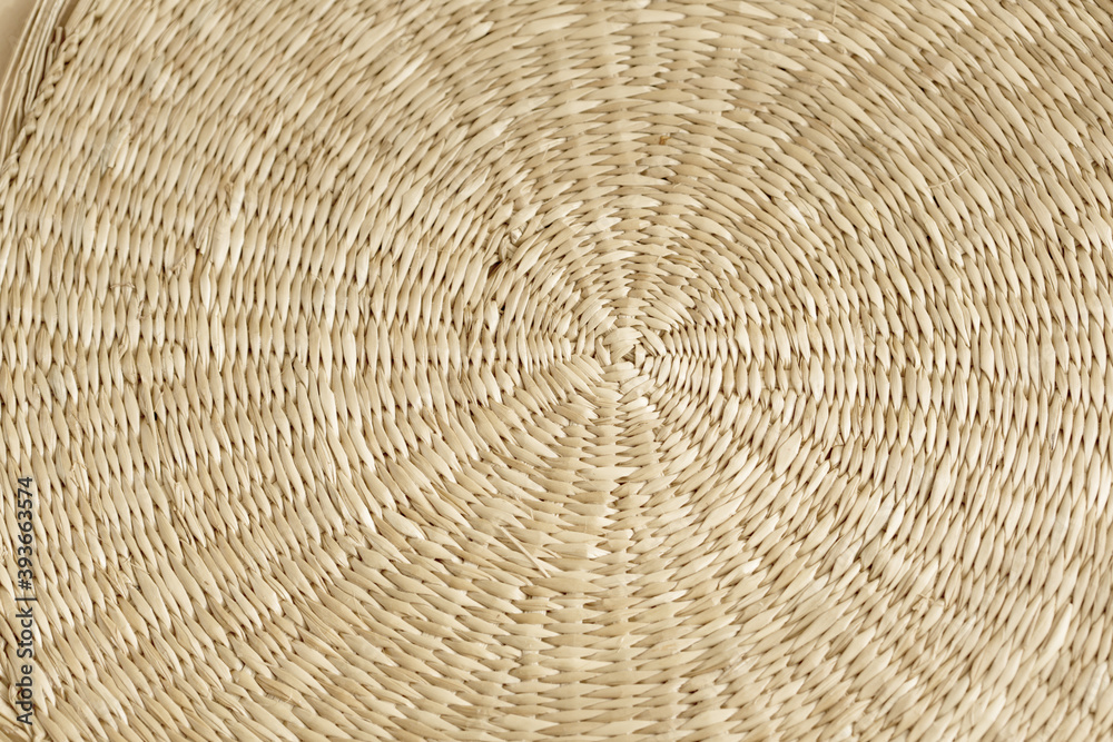 Fototapeta premium Pattern of weave mat. Woven bamboo for background. Woven bamboo texture, bamboo mat. Linen weaving