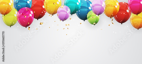 Photographie Abstract Holiday Background with Balloons