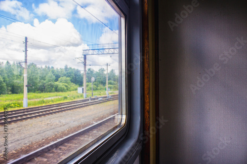 train in motion blur