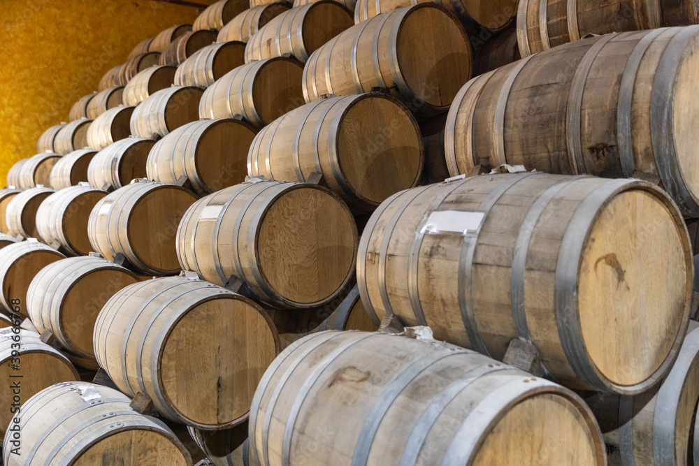 Oak Barrels Aging Tequila Anejo.
