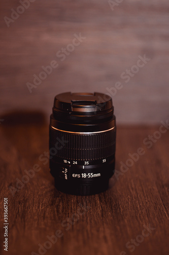 Canon 18-55 mm lens which is a standard lens for DSLR cameras
