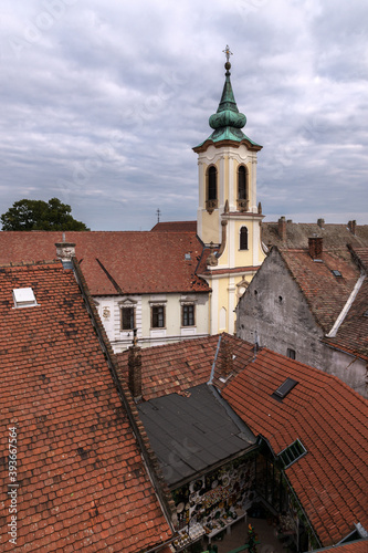 top view of the rooftops of the old town 