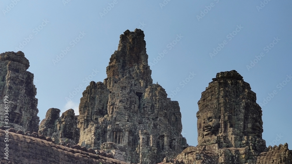 Bayon temple in Angkor. Khmer Temple. Unesco World Heritage Site. Siem Reap Province. Cambodia. South-East Asia