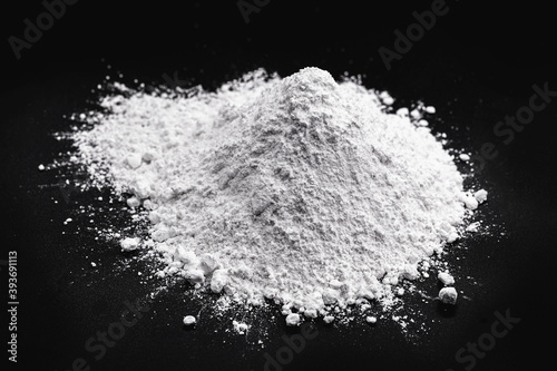 Magnesium oxide, is a natural product, obtained from the calcination of the mineral magnesia, strengthens the digestive system. Medicine or pharmacy concept. photo