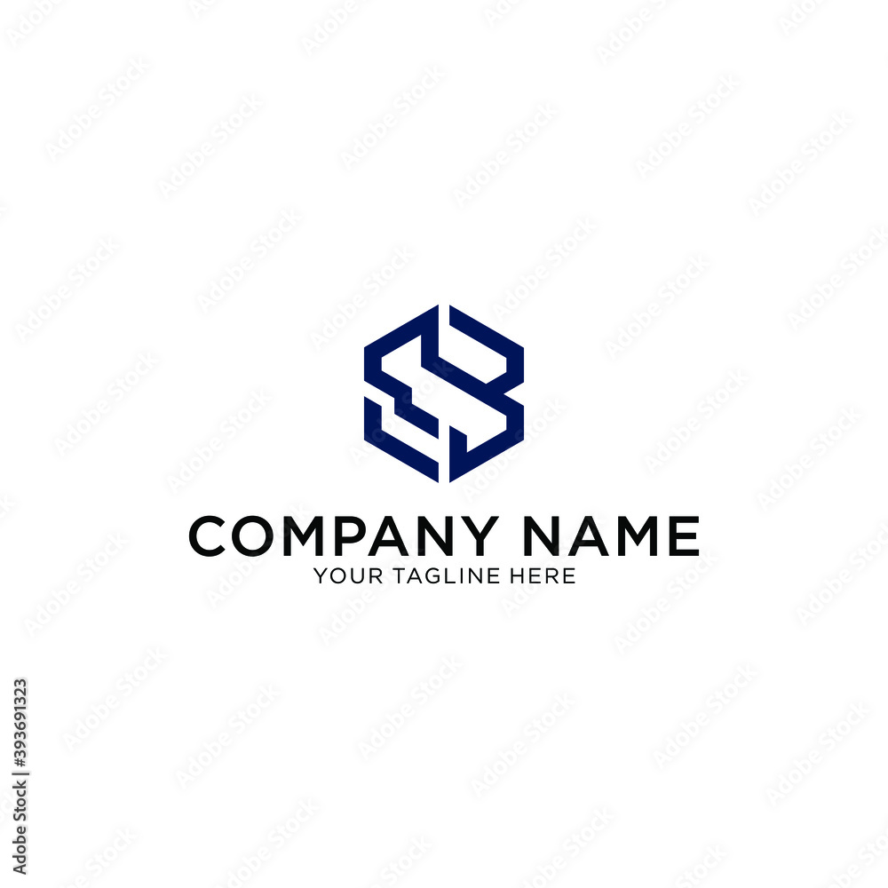 Initial Design Template Letter s and b Monogram logo Isolated on White background Initial Design Template Letter s and b Monogram logo Isolated on White background