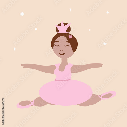 little girl ballerina in a pink tutu