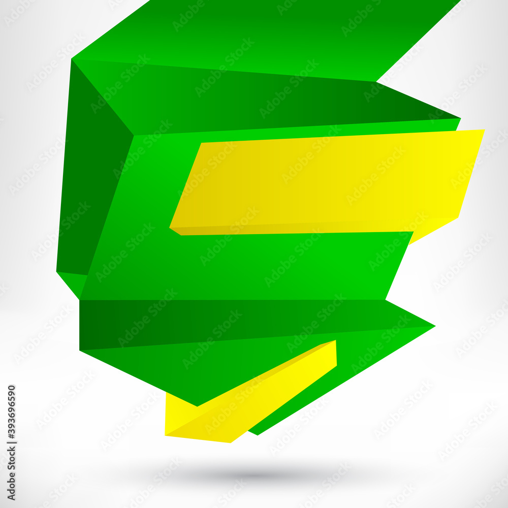 Blank empty speech bubble. Origami banner, background Blank empty speech bubble. Origami banner, background