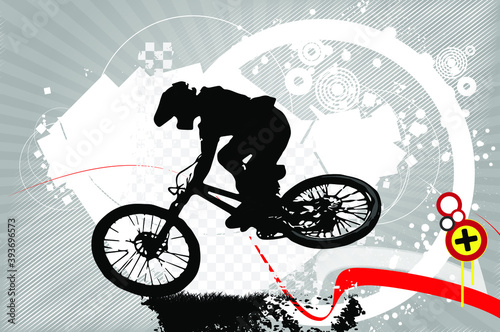 Sport illustration of bmx rider