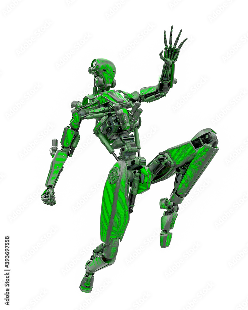 mega drone soldier robot in action