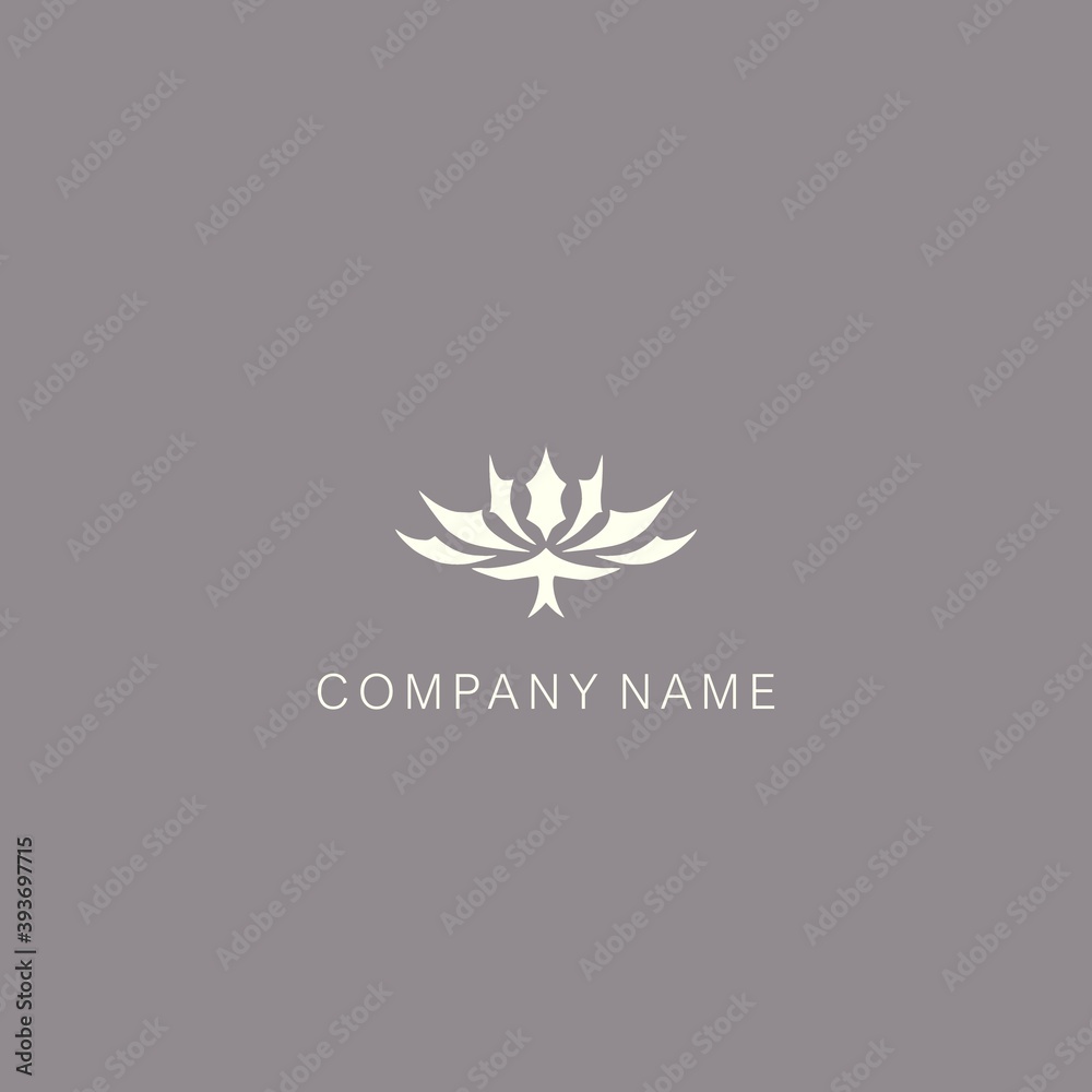 A symbol or logo of a simple, minimalistic, stylized flower shape, consisting of several elements. Made with a spot. A symbol or logo of a simple, minimalistic, stylized flower shape, consisting of several elements. Made with a spot.