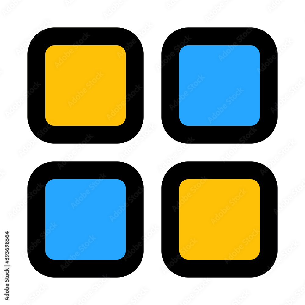 Menu icon vector illustration in filled line style for any projects Menu icon vector illustration in filled line style for any projects