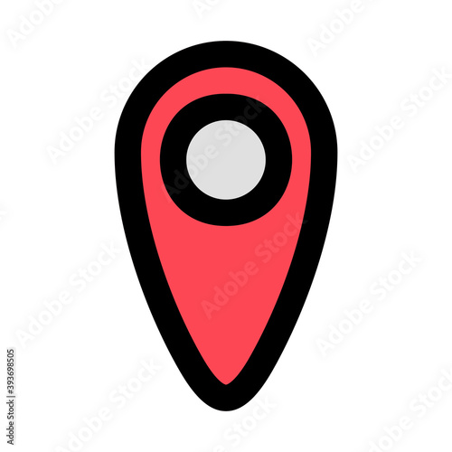 Location icon vector illustration in filled line style for any projects