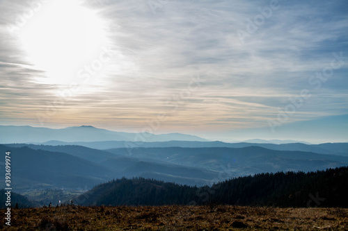 sunset in the mountains