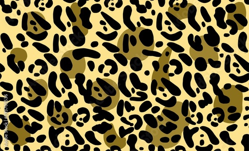 Seamless leopard pattern. Modern vector design for web and print. Handmade textiles, fabric and wallpaper. Contemporary colors. Vector illustration