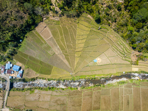 Ruteng Rice fields in Flores Islands Indonesia photo