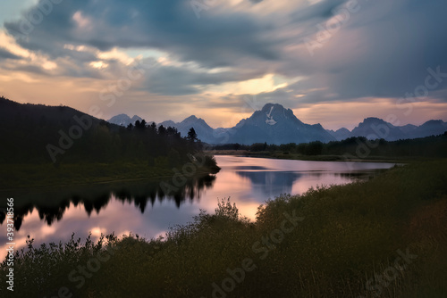 Mount Moran and the Oxbow Bend of the Snake River, Grand Teton National Park, Wyoming, USA © Dave