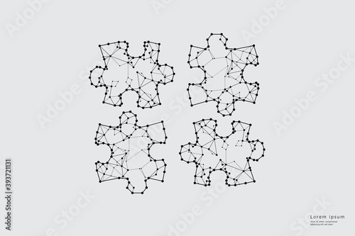 Vector graphic concept of Puzzle