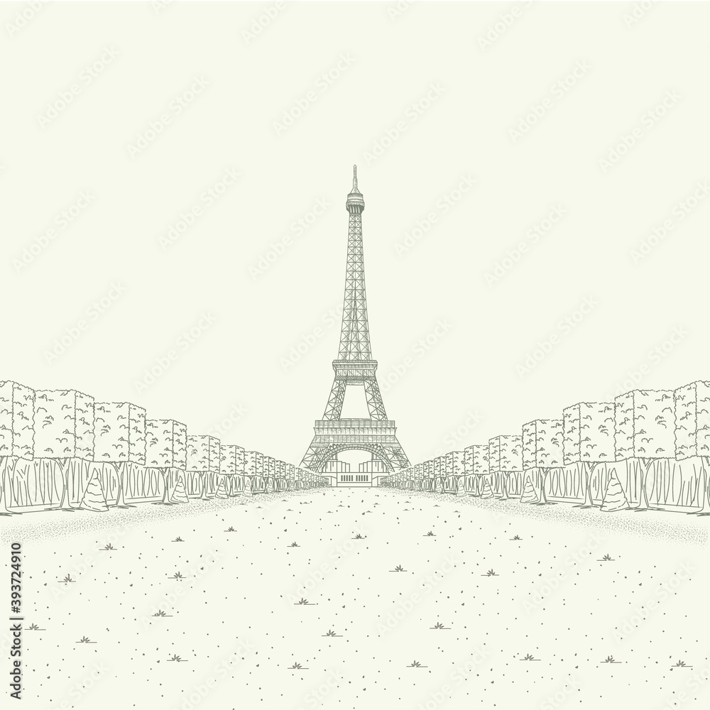 Naklejka premium eiffel tower