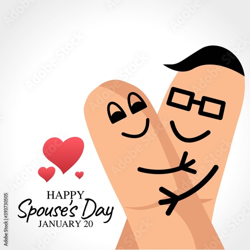 Happy Spouse's Day Vector Illustration. Suitable for greeting card poster and banner