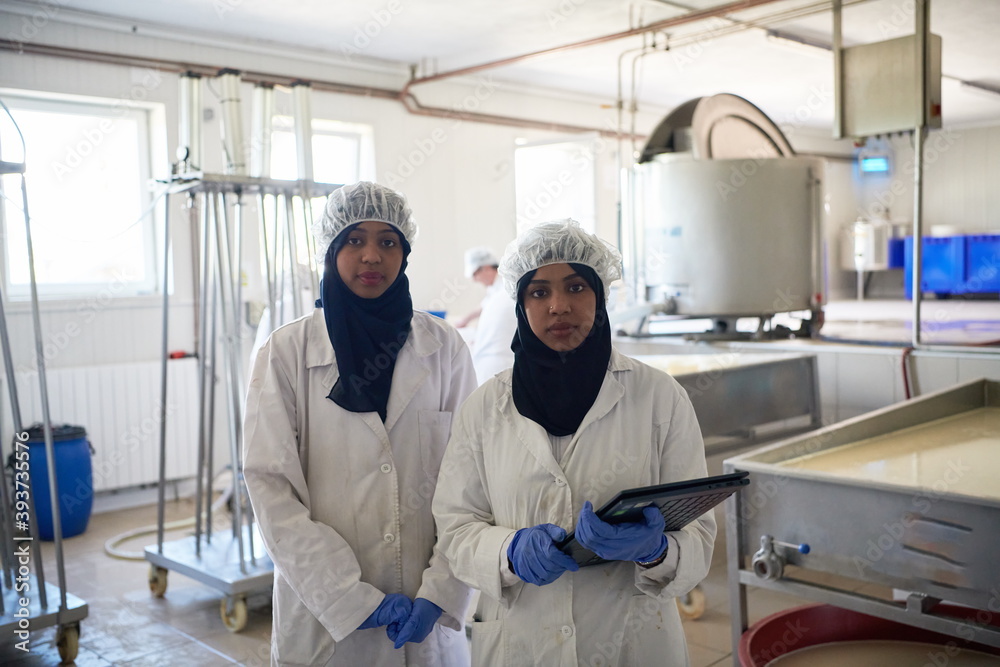 business woman team in local cheese production company