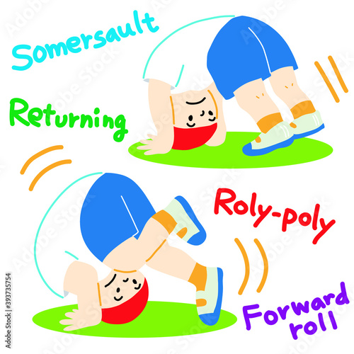 The child who challenges a somersault hard