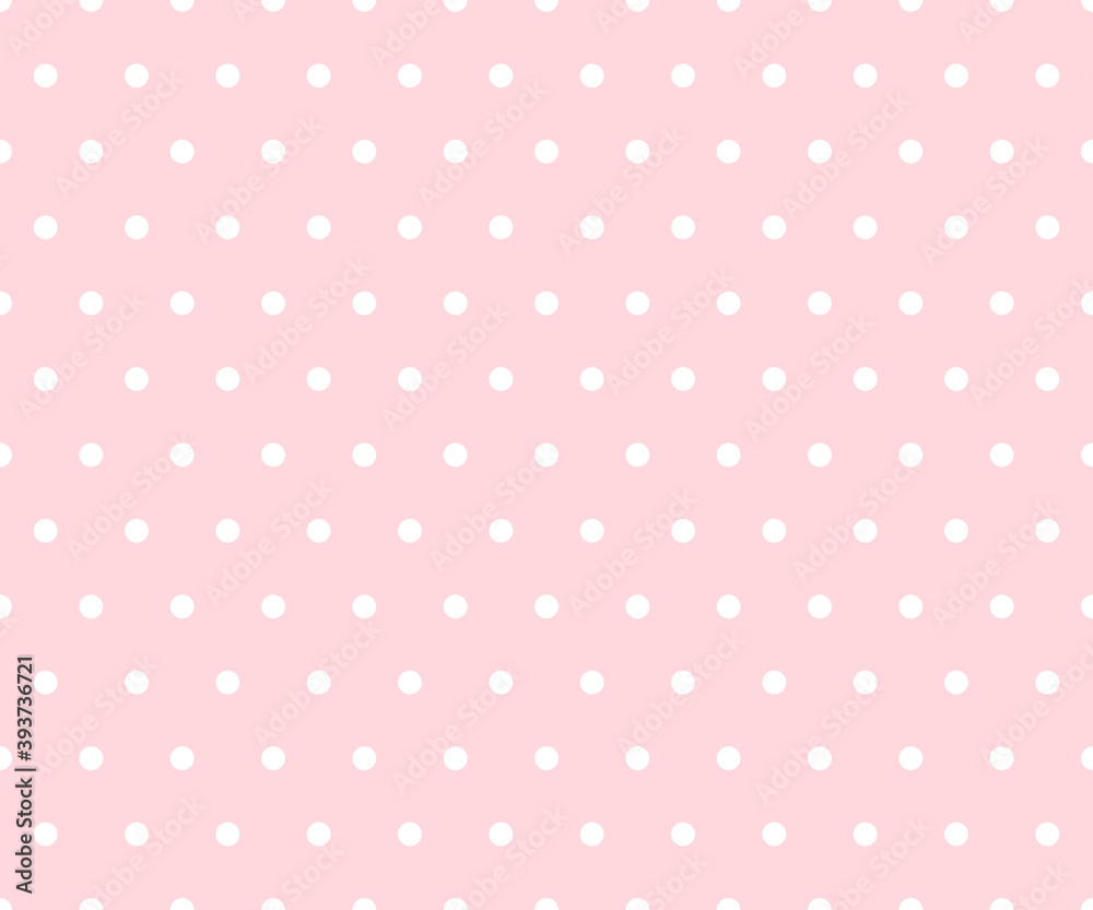 Pink polka dot pattern sweet background vector