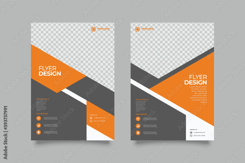 collection of modern design poster flyer brochure cover layout template with circle graphic elements and space for photo background	