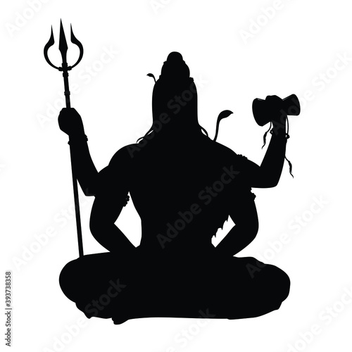 Lord Shiva silhouette vector vector