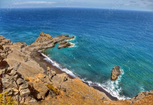 Pointy rugged peninsula in Fogo, Cabo Verde